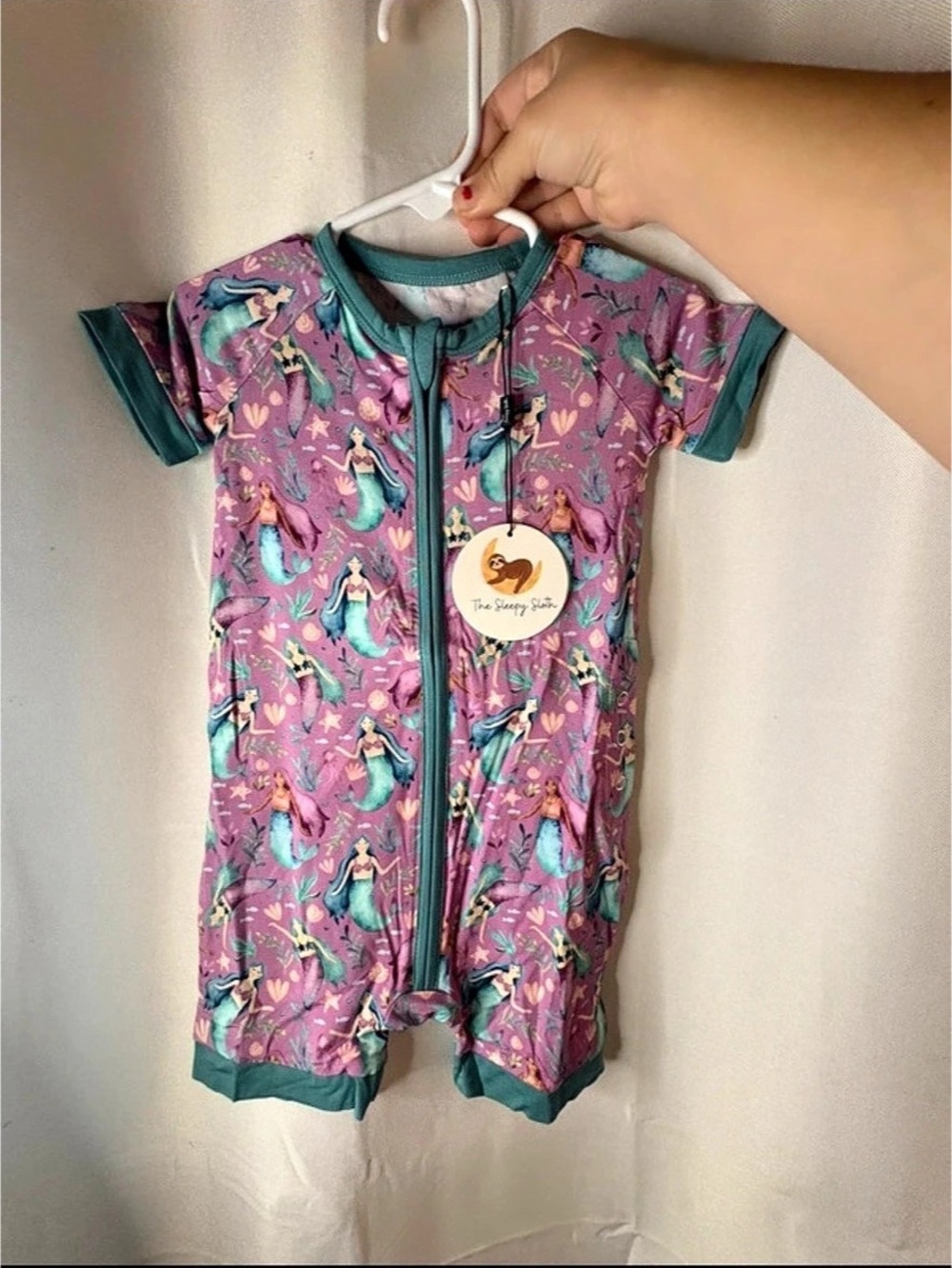 NWT The Sleepy Sloth Spells of the Deep Short Sleeve Romper 18-24M